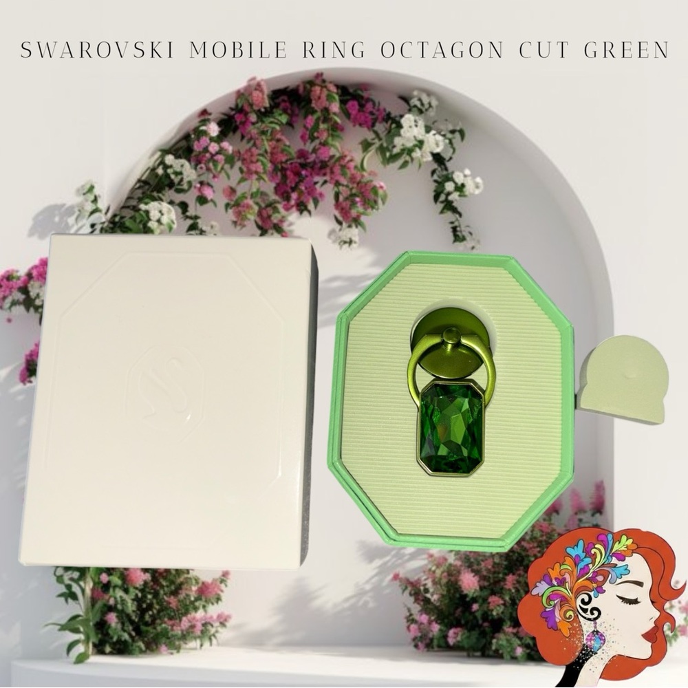 Host Pick Swarovski Green Octagon Mobile Ring - Picture 7 of 9